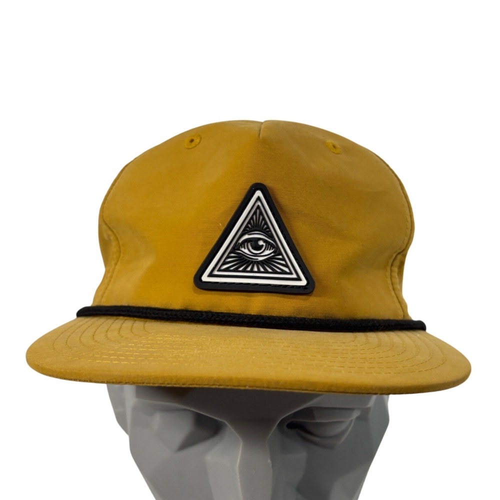 Richardson Outdoor 256 Rope Hat Mustard Yellow All Seeing Eye Snapback Cap